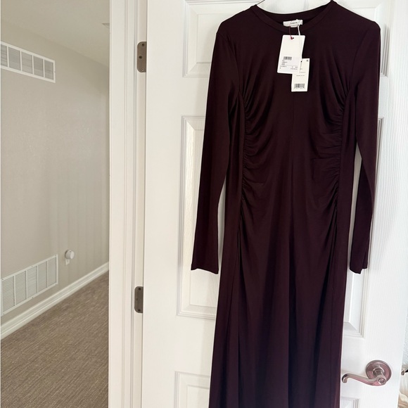 NWT Vince Dark Fig Long Sleeve Dress. Size small - Picture 4 of 6